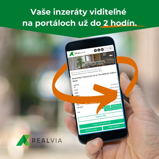 Realvia prináša ďalšie novinky! 💚 Vďaka zmene v exportoch inzerátov bude váš čerstvo vytvorený inzer…