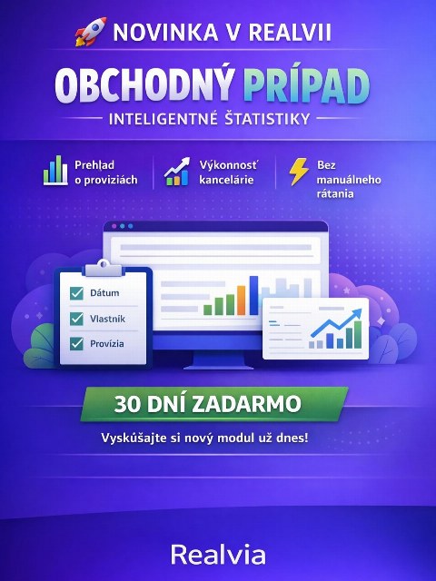 🚀 NOVINKA V REALVII – OBCHODNÝ PRÍPAD 🚀 Spúšťame nový modul, ktorý vám konečne dá jasný prehľad o vý…